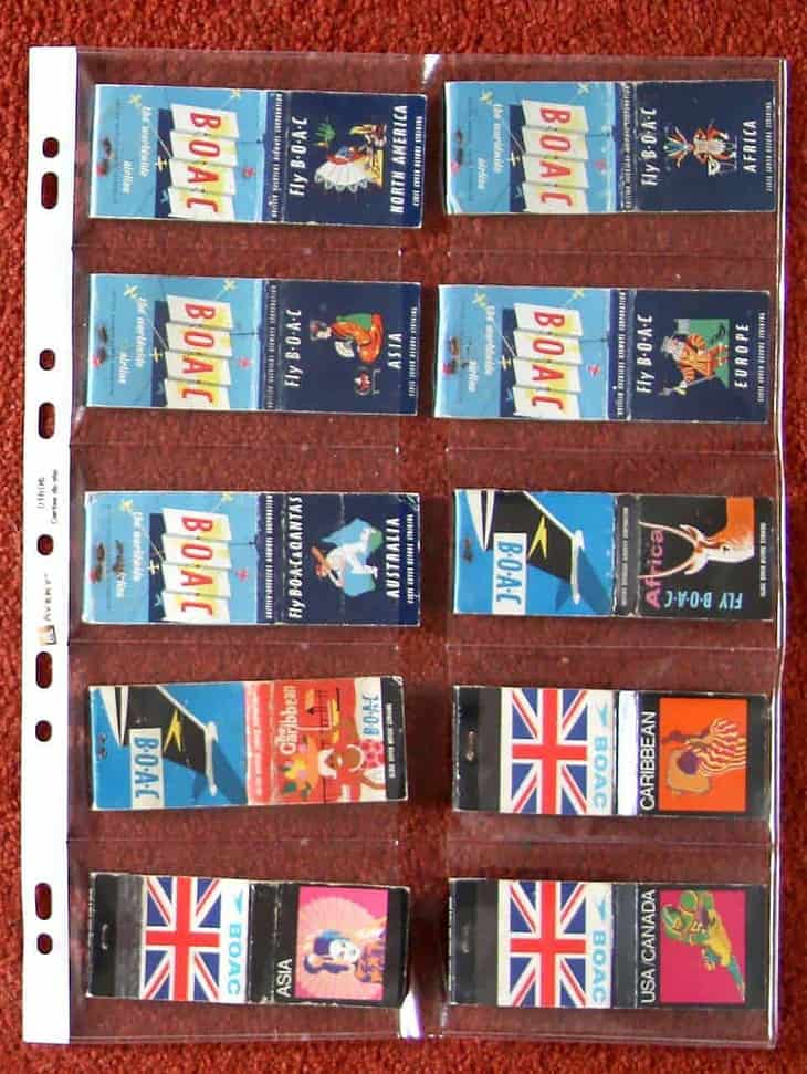 British Airline advertising match books 3