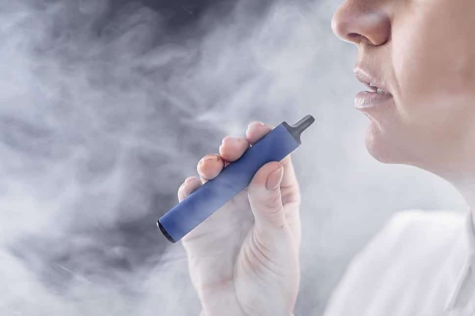 Woman vaping