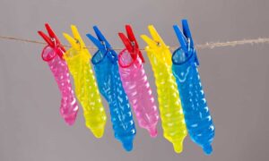 colorful condoms