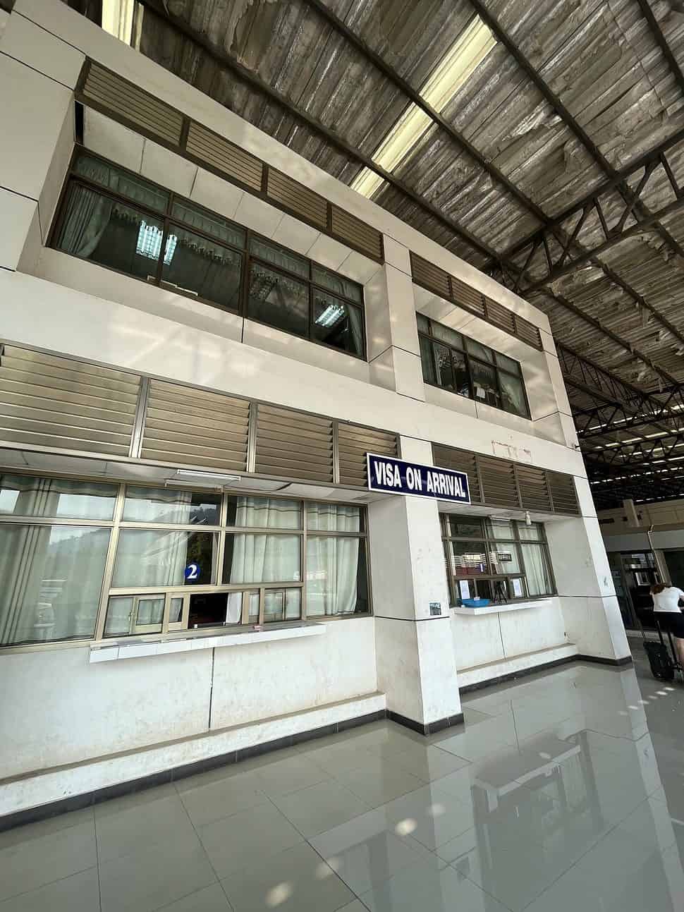 Huay Xai Laos immigration visa on arrival windows