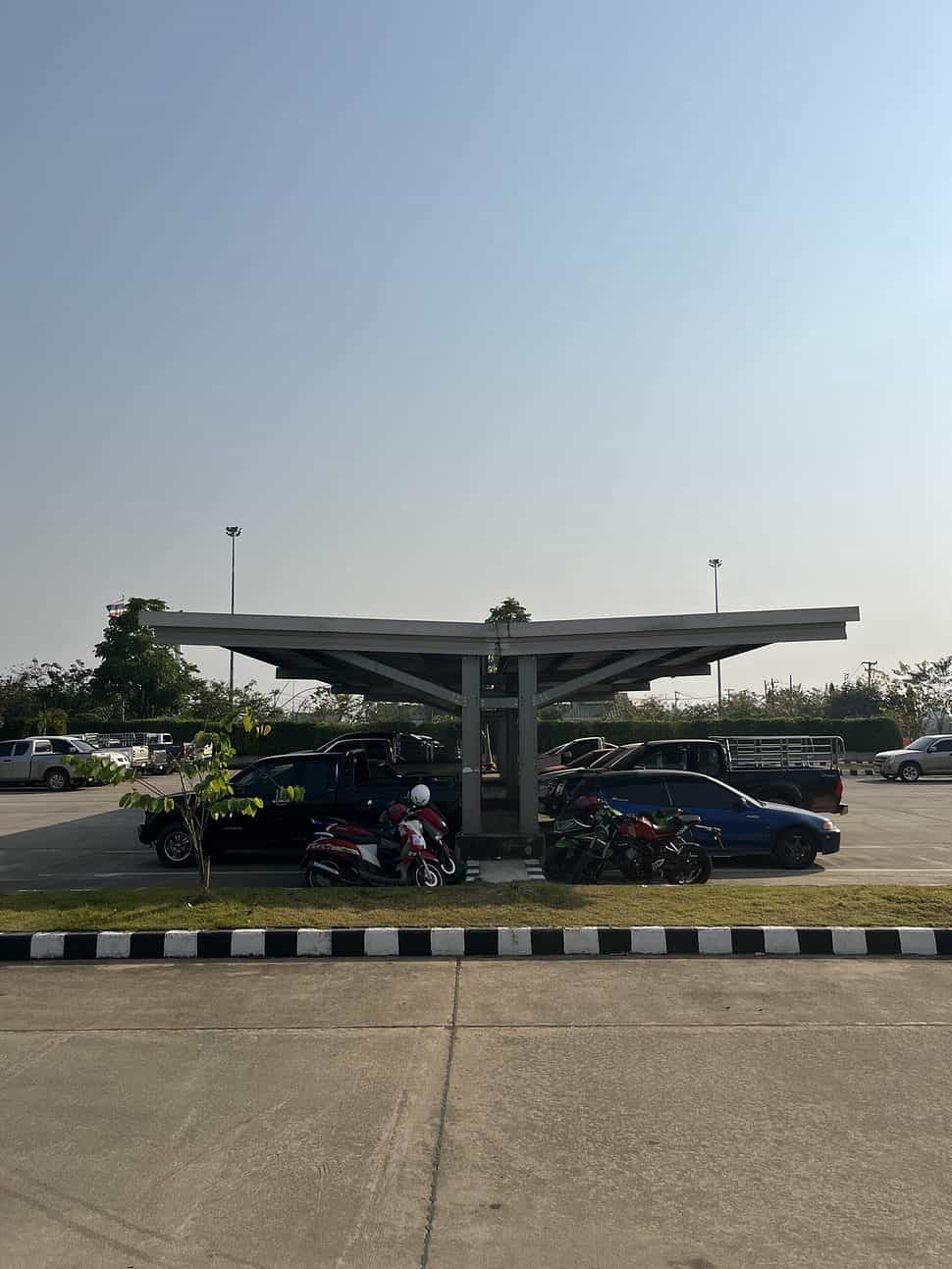 Parking lot at Chiang Khong border