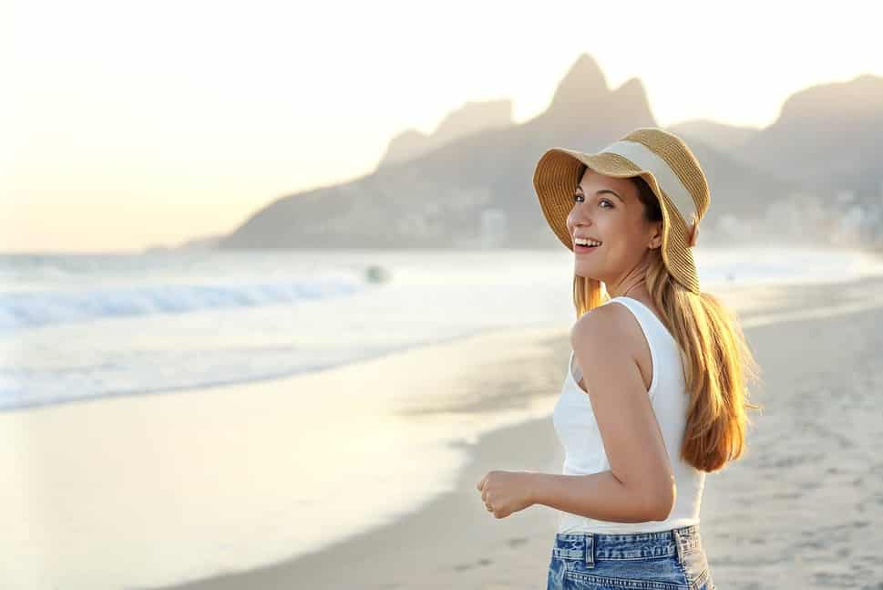 Ipanema beach at sunset, Rio de Janeiro, Brazil