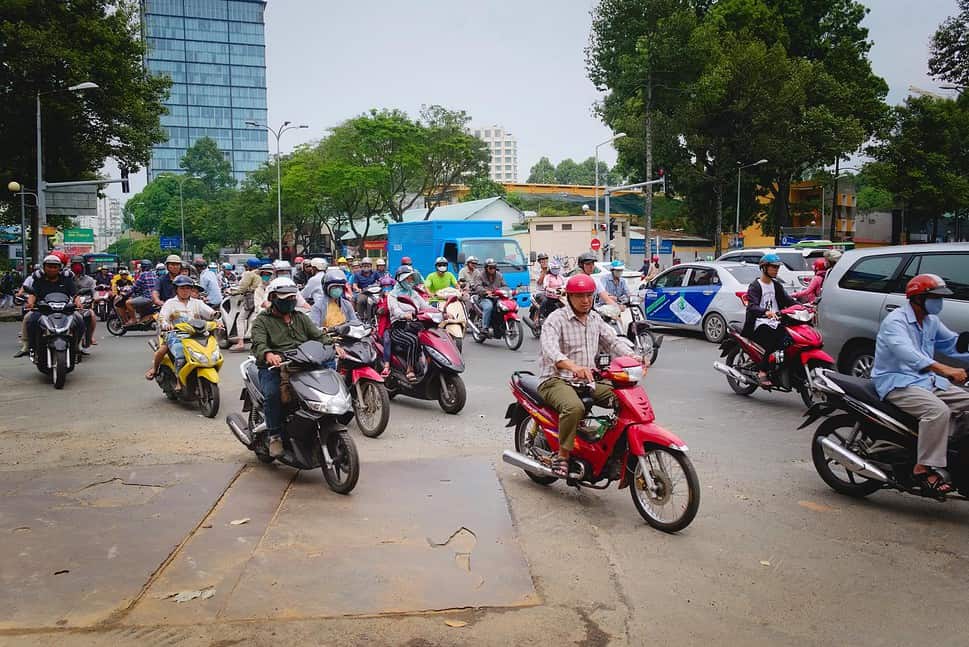 Motorcycles in Ho Chi Minh City, Vietnam